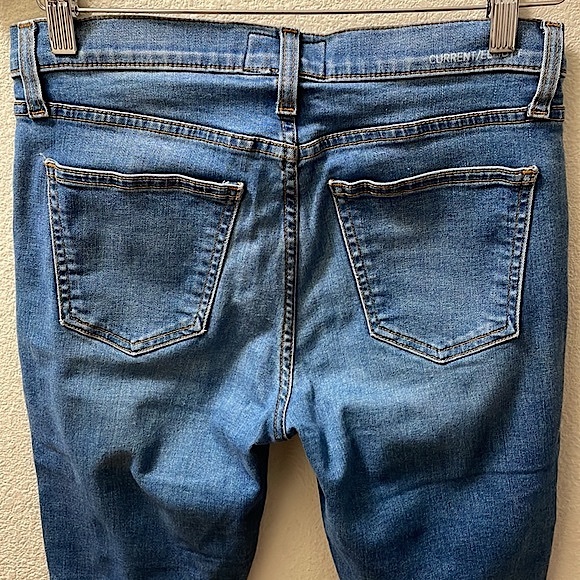 Current Elliott The High Waist Ankle Skinny Jeans Released Uneven Hem - Picture 8 of 9